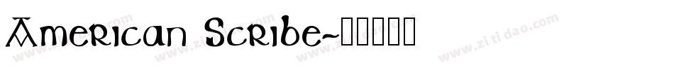 American Scribe字体转换